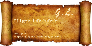 Gligor Lázár névjegykártya